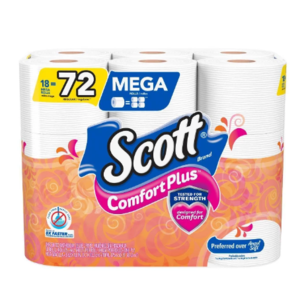 Scott Comfort Plus Toilet Paper $13.99 for 18 Mega Rolls (Plus $15 GC with $75 with instore pickup) at Target