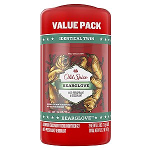 2-Count 2.6oz Old Spice Antiperspirant & Deodorant (Bearglove) $4.04 w/ Subscribe & Save