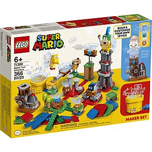 LEGO Super Mario Master Your Adventure Maker Set 71380; Collectible Toy for Kids (366 Pieces) - Walmart.com $35.97
