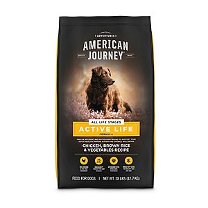 American Journey Dry Dog Food: 28-Lbs Active Life Formula (All Life Stages) $22.80 & More + Free Shipping $49+