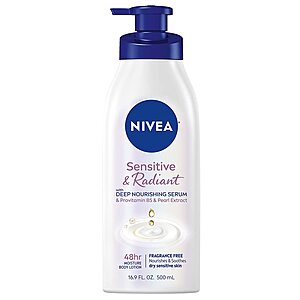 16.9-Oz NIVEA Sensitive and Radiant Body Lotion $3.50 w/ S&S + Free Shipping w/ Prime or Orders $25+