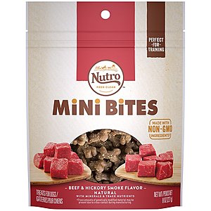 8-Oz Nutro Mini Bites Dog Treats: Beef & Hickory Smoke $4.40 & More w/ Subscribe & Save