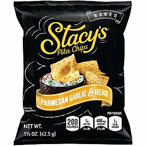 Prime Members: 24-Pack of 1.5-Oz Stacy's Pita Chips (Parmesan Garlic Herb) $10.50 w/ Subscribe & Save + Free S&H