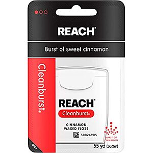 Select Amazon Accounts: 6-Pack 55-Yards Reach Waxed Dental Floss (Cinnamon) $3.50 w/ Subscribe & Save