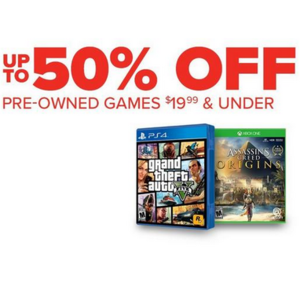 Gamestop Used Games under $20 (Xbox One, PS4, more): Buy More Save More: 50% Off 5, 40% Off 4, 30% Off 3, 20% off 2  + free shipping on $35