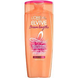 12.6-Oz L'Oreal Elvive Dream Lengths Shampoo 2 for $2 & More + Free Store Pickup