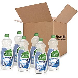6-Pack 25-Oz Seventh Generation Dish Liquid Soap (Free & Clear) $12.96  w/ S&S + Free Shipping w/ Prime or on $25+