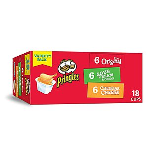 18-Count Pringles Snack Stacks Potato Crisps (Variety Pack, 12.9-Oz) $4.49 w/ S&S + Free Shipping w/ Prime or on $25+