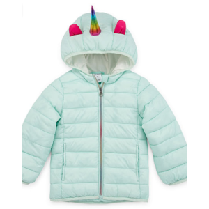 Okie Dokie Girls' Toddler Hooded Midweight Puffer Jacket (ice green) $13 & More + free store pickup at JCPenney