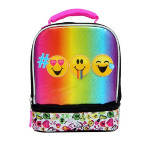 EmojiNation Dual Compartment Lunch Bag (Rainbow) $2.87, 3-Piece Skyline Luggage Set (various) $25 & More + Free Shipping on $35+ at Target