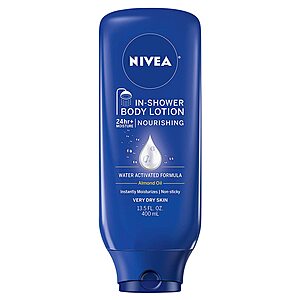 13.5-Oz Nivea Nourishing In-Shower Body Lotion (Almond Oil) $3.75 w/ S&S + Free Shipping w/ Prime or on $25+