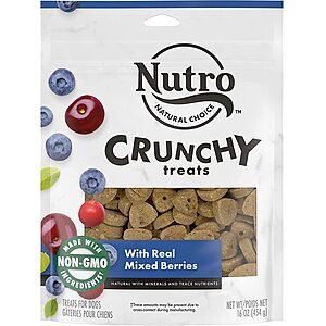 16-Oz Nutro Crunchy Biscuit Dog Treats (Mixed Berries) $3.25 w/ S&S + Free Shipping w/ Prime or on $25+