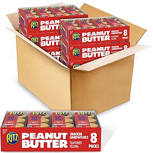 Amazon: 48-Pack 1.38oz Ritz Sandwich Crackers (Peanut Butter or Cheese) $12.26 w/ Subscribe & Save & MORE