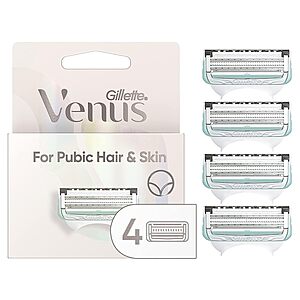 Gillette Venus Intimate Grooming Womens Razor Blade Refills with Bikini Trimmer, x2 4 Count (Pack of 1) - $20.98