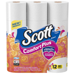 Scott Comfort Plus Bathroom Tissue, Big Rolls Unscented176.0ea x 12 pack $3.75 at Walgreens