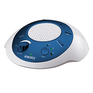 Homedics SoundSleep White Noise Sound Machine w/ 6 Relaxing Nature Sounds (Various Colors) $12 + Free Shipping w/ Prime or Orders $25