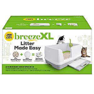 Purina Tidy Cats Breeze XL All-in-One Multi Cat Litter Box System Starter Kit $38.25 + Free Shipping