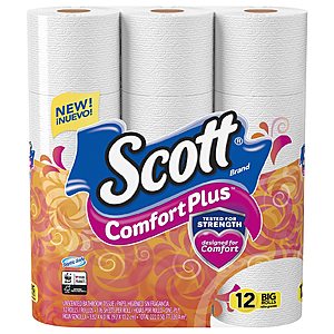 Walgreens Pickup: 12-Ct Scott Big Roll Toilet Paper, 3-Pk 144-Ct Kleenex Tissues $2.75 each