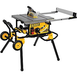 DeWALT 10" 15A Corded Jobsite Table Saw w/ Rolling Stand $474 + Free Shipping