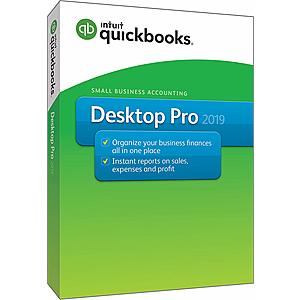 Quickbooks Desktop Pro 2019: w/ Enhanced Payroll $134, Standard $79 + Free Shipping