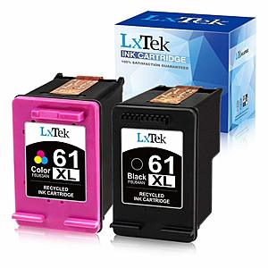 Generic Remanufactured Replacement Ink Cartridge for HP 61XL (1 Black and 1 Tri-Color Package) for $16.19 AC Plus Free Shipping @ Amazon
