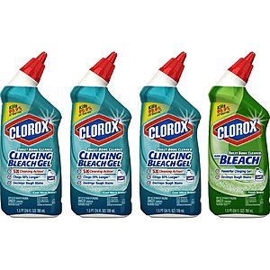 Clorox Toilet Bowl Cleaner with Bleach Variety Pack - 24 Ounces, 4 Pack for $5.99 w Free Shipping AC and SS @ Amazon