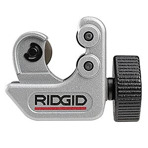 Home Depot or Amazon:  RIDGID 40617 Model 101 Close Quarters Tubing Cutter with 1/4"-1-1/8" Cutting Capacity, Silver $18 (usual$25) free shipping ($25 min Amazon)
