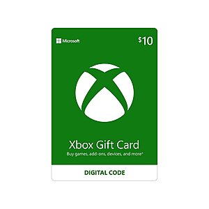 $10 Xbox Gift Card [Digital Code] for $9 Amazon & Gamestop