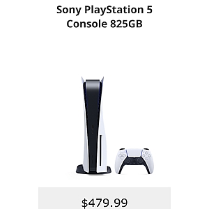 Active Military/Veterans: Sony Playstation 5 Disc Console $479.99 + No Tax + F/S