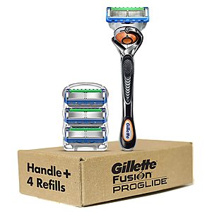 Stacking Deals Gillette ProGlide Men's Razor Handle + 4 Blade Refills: Over $10 off!! $12.09 Deal $12.07