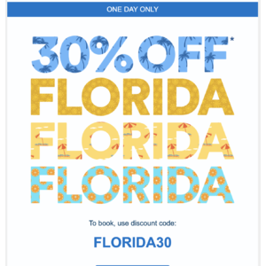 Alaska Airlines: One-day Florida Flash Sale: 30% off