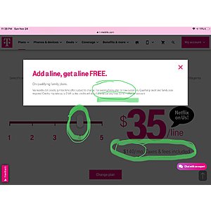 T-Mobile add a line and get a line free on family plan Magenta Plan.