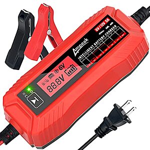 Ampeak 6V/12V 0.8A/5A Auto Trickle Charger & Battery Maintainer for Cars & Motorcycles $12 + Free Shipping w/ Prime or Orders $25+