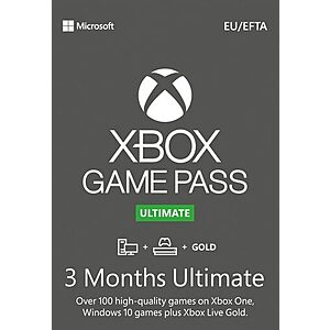 3-Month Xbox Game Pass Ultimate Subscription (Digital Delivery) $24.20