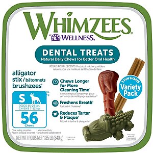 56-Count Whimzees Natural Grain Free Dental Treats (Small) 2 for $19 ($9.50 each) & More + Free Shipping