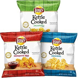 Lay's Kettle Cooked Potato Chips Variety Pack, 40 Count $8.73 or less + free ship
