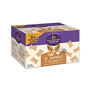 Old Mother Hubbard Classic P-Nuttier Baked Dog Treats, Mini, 6 Pound Box - $9