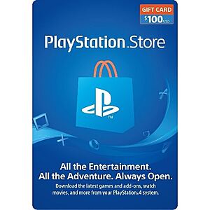 $100 PlayStation Network Gift Card [Instant e-Delivery] for $83.10