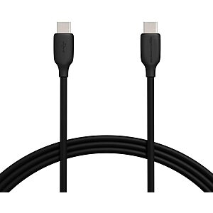 Amazon Basics 60W Fast Charging USB-C to USB-C2.0 Cable, 6 Ft., 2-Pack, $5.99 + Free Shipping w/ Prime