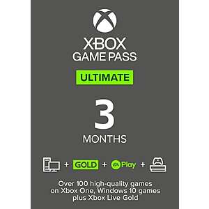 3-Month Xbox Game Pass Ultimate Membership (Digital Code) $25