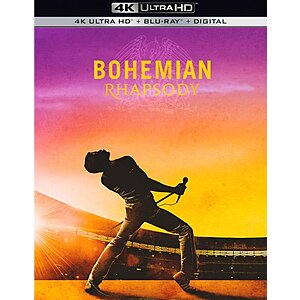 Bohemian Rhapsody (4K UHD + Blu-ray + Digital) $10 + Free S/H