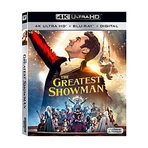 The Greatest Showman (4K UHD + Blu-ray + Digital) $6.99 @ Amazon