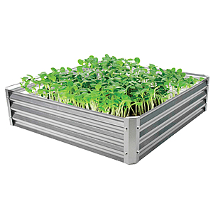 Backyard Expressions Corrugated Metal Raised Garden Bed (40” x 40” x 10.25”) $30 (Free Pickup for Select Stores)