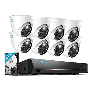8-Camera 12MP H.265 Dome PoE Security System w/ Color Night Vision & 4TB HDD $892.52 + Free Shipping