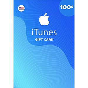 Apple iTunes Gift Cards (Digital Delivery): $20 Gift Card $16.90 & More
