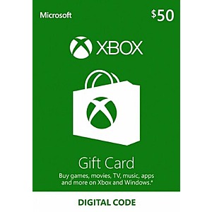 $50 Xbox Gift Card (Digital Delivery) $40.45