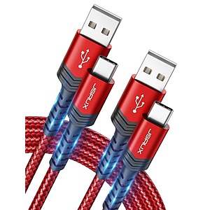 2-pk 6.6' JSAUX USB-C to USB-A Braided Charging Cables $5.24 + Free Shipping w/ Prime or Orders $25+