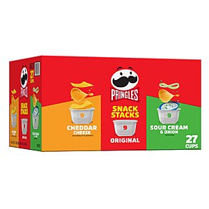 27-Count Pringles Potato Crisps Chips Snack Stack Variety Pack (Original, Cheddar, & Sour Cream & Onion) $8.55 w/ S&S + Free Shipping w/ Prime or on $25+