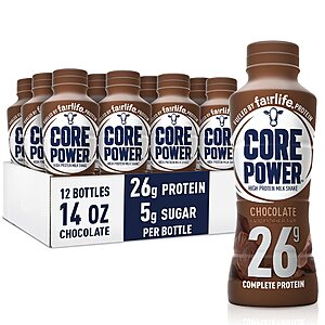 12-Pack 14-Oz Fairlife Core Power 26g Protein Milk Shake (Various Flavors) from $13.88 w/ S&S + Free Shipping w/ Prime or on $25+