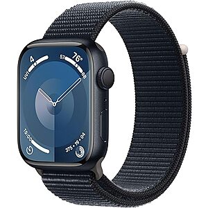 Apple Watch Series 9 GPS 45mm Aluminum Case w/ Sport Loop (Midnight, M/L) $339 + Free Shipping
